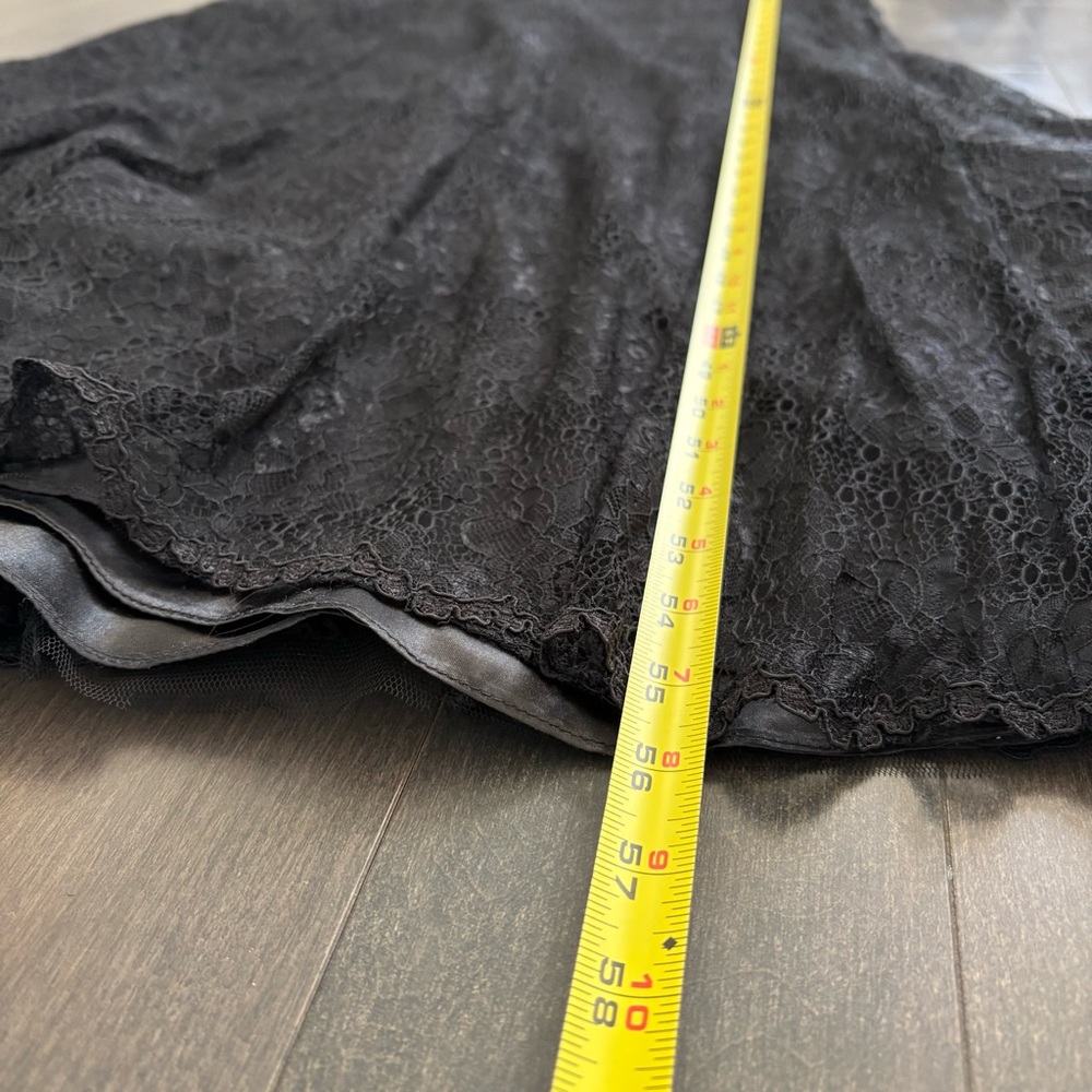 Alyce Paris Black Lace Evening Maxi Dress Size 12 (3/4) Sleeve Wedding Guest - Picture 10 of 13